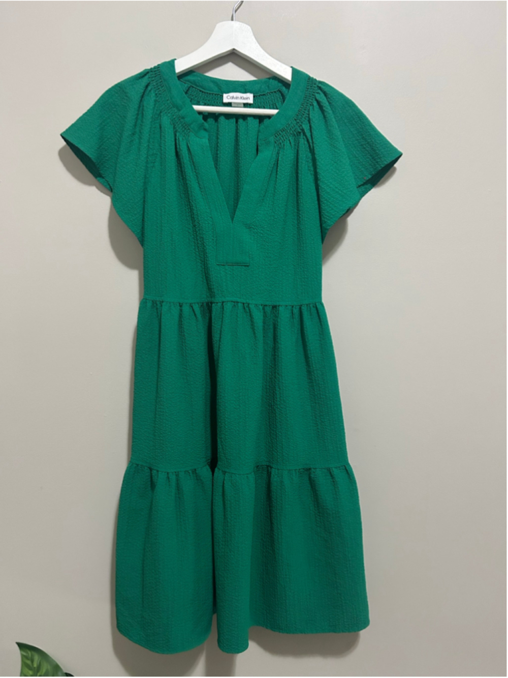 Women's Calvin Klein Green Midi Dress Size 12